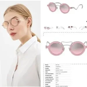 Miu Miu | Accessories | Miu Miu Round Glitter Pink 